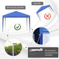 10 x 10ft Folding Pop Up Tent Outdoor Gazebo Canopy with Carrying Bag, Blue