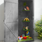 30" x 21" x 71" Garden Storage Shed, Sheds & Outdoor Storage Outdoor Workshop Yard Tool Utility Storage House Water-resistant All-weather Cover Spire Roof with 3 Tiers Shelves Grey