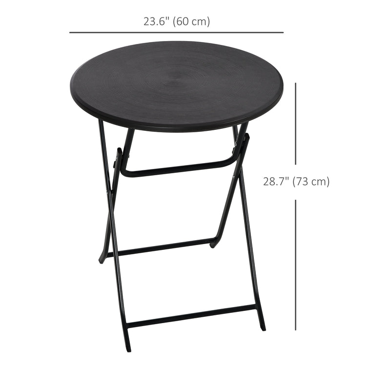 23.6" Folding Coffee Table with Wood-Effect Top
