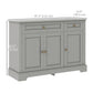 Modern Sideboard Cabinet, Buffet Cabinet with 2 Drawers and Adjustable Shelves, Buffets Tables for Dining Room, Grey