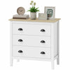 3-Drawer Dresser with Anti-Tipping and Quiet Slides - White