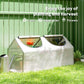 Portable Mini Tunnel Greenhouse Garden Warm House with 2 Windows Steel Frame PE Cover, 47" x 24" x 24", White