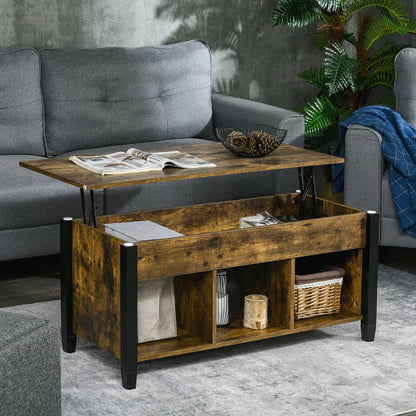 41" Lift Top Coffee Table with Hidden Storage