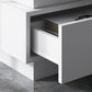 Bedside Table with Charging Station and LED Light Modern Nightstand with USB Ports AC Outlets Drawers Remote, White