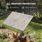 Metal Chicken Coop with UV-Resistant Cover for Hens, Rabbits, Ducks, Geese, 168.5" x 42.1" x 43.7", Grey