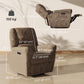 Power Recliner Chair, Fabric Upholstered Recliner Chair with USB Ports, Swivel and Rocking Function, Footrest