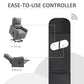 Electric Power Lift Recliner Chair with Remote Control and Side Pocket for Living Room, Grey
