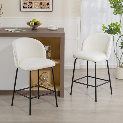 Counter Height Linen Bar Stools Set of 2