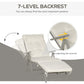 Outdoor Folding Chaise Lounge Chair Recliner with Portable Design, Adjustable Backrest, Cushion and Headrest, Black