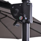 Outdoor Patio Umbrella Offset Cantilever Umbrella with Twin Canopy Sunshade Umbrella with Lift Crank Grey