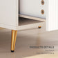 Bedside Table, Nightstand with 2 Drawers, Side End Table with Metal Legs for Bedroom, White