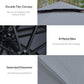 10FT Cantilever Patio Umbrella with Lights Solar Powered Offset Umbrella with Crank and Cross Base for Deck Grey