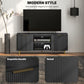 TV Stand with Storage for 55 Inch TV, Modern TV Cabinet with 2 Open Shelves and 2 Cabinets for Living Room, Black