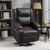 Lift Chair for Seniors, PU Leather Upholstered Electric Recliner Chair with Remote, Side Pockets, Quick Assembly, Brown