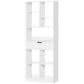 Tall Bookshelf with Drawer, Freestanding Bookcase for Bedroom, Living Room, Home Office, White