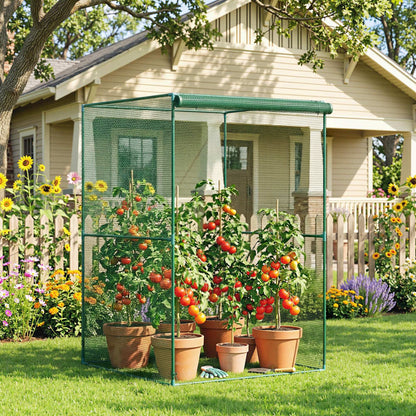 4' x 4' Walk-In Greenhouse with Roll-Up Zipper Door