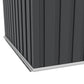 6.5x4FT Galvanised Metal Shed with Foundation Kit, Lockable Garden Tool Storage House with Sliding Doors, Vents, Grey