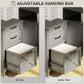 Vertical Filing Cabinet with 3 Drawers, Rustic Farmhouse Office Storage Cabinet for A4, Letter Size, Stone Grey