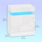 Nightstand Set of 2, End Side Tables with LED Lights, Bedside Tables with 2 Drawers, for Bedroom, White