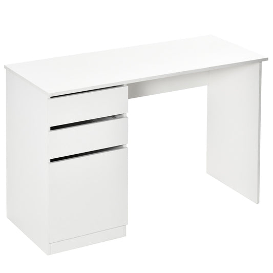 Computer Desk with Storage Drawer and Cabinet - White