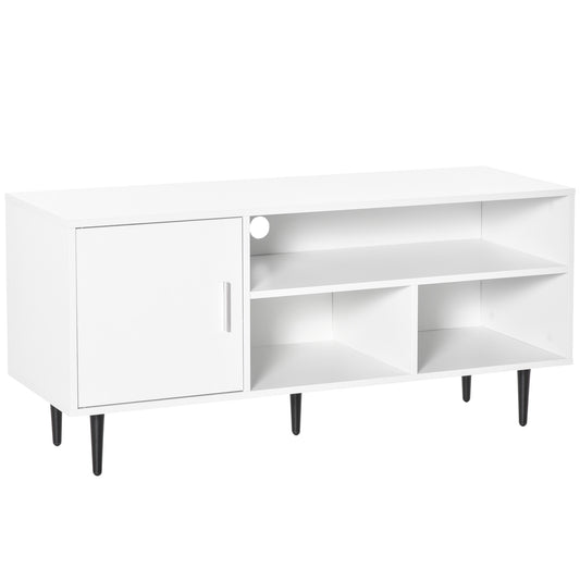 TV Stand for 60" TVs with Storage Shelf - White