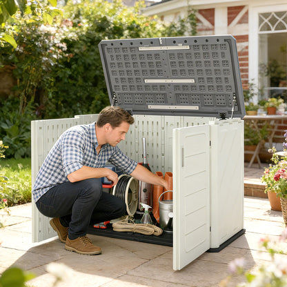 35 Cu.Ft HDPE Storage Cabinet with Lockable Doors