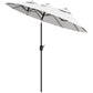 9.7' Double-sided Outdoor Patio Umbrella with Tilt, Crank and Vents, Cream White