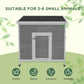 Duck Coop, Wooden Chicken House Rabbit Hutch with Openable Roof, Removable Floor, Double Doors, Ramp, Grey