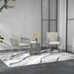 3 Piece Outdoor Patio Bistro Set, Wicker Rattan Furniture with Metal Legs for Garden, Backyard, Light Grey - Light Grey