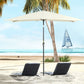 6.5x10ft Rectangle Aluminum Tilt Patio Umbrella, Garden Market Parasol, Outdoor Sunshade Canopy with Crank, Cream White
