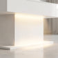 LED Coffee Table with Storage, High Gloss Modern Center Table with 2 Drawers and Remote Control for Living Room, White
