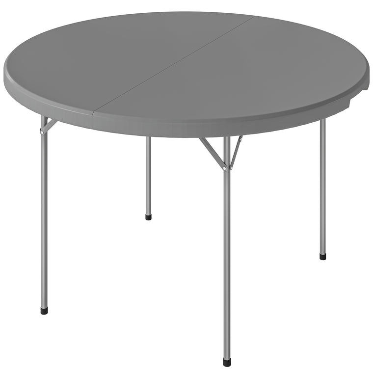 4ft Grey Plastic Folding Picnic Table