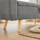 Storage Ottoman, 59" Corduroy End of Bed Storage Bench for King Size Bed with Wooden Legs and Rolled Arms, Dark Grey
