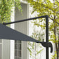 10x10ft Cantilever Umbrella Rotatable Square Market Parasol, 4 Adjustable Angle for Outdoor Backyard Patio Dark Grey
