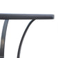 27" Patio Square Table with Tempered Glass Top Outdoor Dining Bar Table Steel Backyard Bistro Table Steel Frame