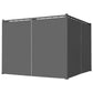 10' x 10' Retractable Pergola Canopy with Sidewalls, Metal Outdoor Gazebo Sun Shade Shelter, Dark Grey