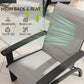Outdoor Adirondack Chair Muskoka Chair with Aluminum Frame, Mesh Seat, High Back for Garden, Deck, Dark Grey