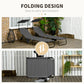 2 Piece Folding Outdoor Chaise Lounges, Pool Tanning Chairs with Reclining Back, Sunshade for Beach, Patio, Dark Grey