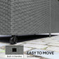 162-Gallon Rattan Deck Box with Wheels