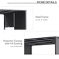 10' x 13' Outdoor Patio Pergola with Sliding Roof, LED Lights, Solar Powered for Garden, Lawn, Backyard, Dark Grey