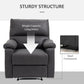 Recliner Chair, Manual Reclining Chair with Footrest, Padded Seat for Living Room, Bedroom, Study, Dark Grey