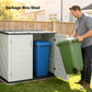 35 Cu.Ft Outdoor Storage Cabinet, Waterproof HDPE Outdoor Storage Shed with Lockable Doors and Openable Top