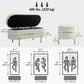 Upholstered Bedroom Bench, Channel Tufted Ottoman Bench with Thick Padding and Metal Legs, Cream White