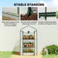 Mini Greenhouse with Screen Roof, Portable Small Greenhouse with Roll-Up Zipper Door