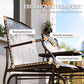 Patio Glider Rocking Chair 2 Person Outdoor Loveseat Rocker Garden Furniture Bench, Grey