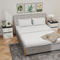 Nightstands Set of 2, Modern Bedside Tables with 2 Drawers, End Side Tables for Bedroom, White