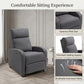 Fabric Recliner Sofa Manual Recliner, Home Theater Seating Single Reclining Sofa Chair with Padded Seat for Living Room, Dark Grey