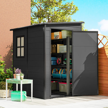4' x 5' Lean-To Garden Shed with Window & Vent