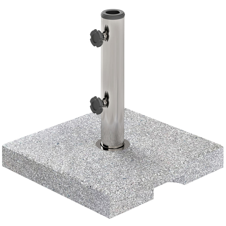 46 lb Grey Granite Square Umbrella Base with Adjustable Knobs