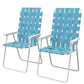 Set of 2 Folding Patio Chairs, Portable Chair Set with Armrests for Camping, Garden, Pool, Beach, Backyard, Green